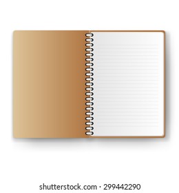 realistic notebook, vector illustration