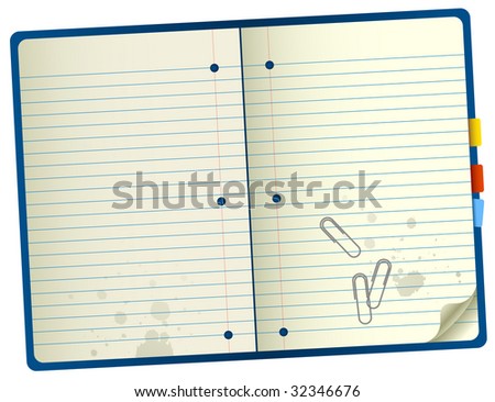 Realistic Notebook Vector Illustration Stock Vector (Royalty Free
