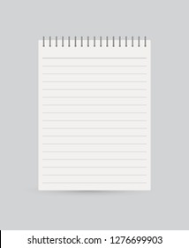 realistic notebooks line paper background vector art illustration