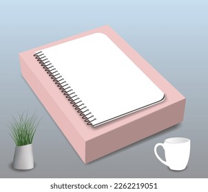 realistic notepad blank Design With Vector 
