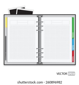 Realistic notepad vector.