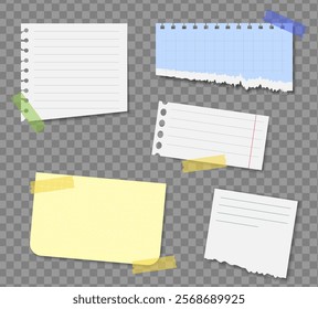 Realistic notes isolated with real shadow. Square sticky paper reminders with shadows, paper page