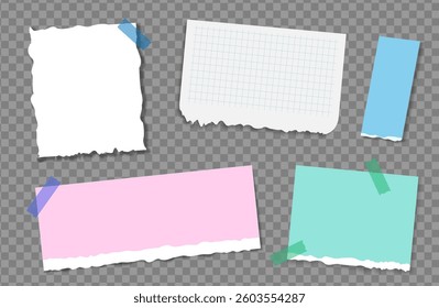 Realistic notes isolated with real shadow. Square sticky paper reminders with shadows, paper page