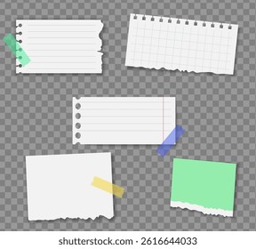 Realistic notes isolated with real shadow. Square sticky paper reminders with shadows, paper page