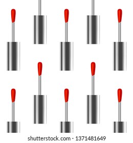 Realistic object of cosmetics. Nail polish pattern.  Vector illustration design.
