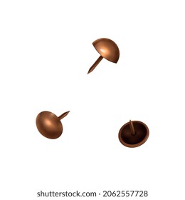 Realistic office items mockup top view composition with images of push pins vector illustration