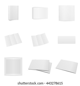 Realistic Office Mockups Set