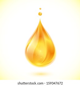 Realistic oil or honey vector drop