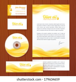 Realistic oil vector business style template
