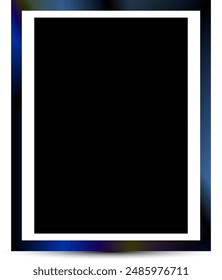 Realistic old photo frame isolated on transparent background. Vector illustration