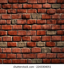 Fondo de textura de pared de ladrillo rojo antiguo realista. Ilustración del vector