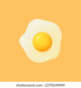 realistic omelet with very beautiful and shiny egg yolks vector illustration