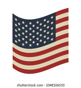realistic opaque small flag of the united states