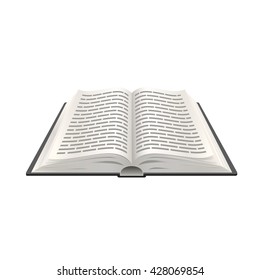 Realistic open book 3d, Paper object education, Vector illustration
