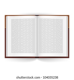 Realistic Open Book. Illustration On White Background