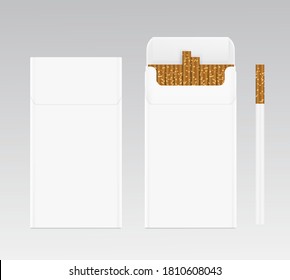 Realistic open cigarette pack mockup. Vector illustration. Easy to use for presentation your product, design. EPS10.	