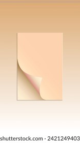 Realistic open paper background. Template for business.