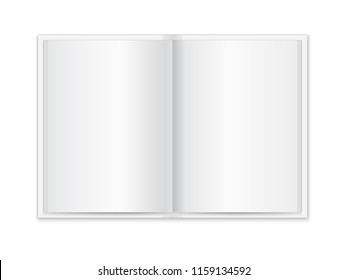 Realistic Open White Book Vector Illustration Stock Vector (Royalty ...