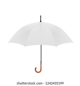 Realistic open white umbrella. Vector eps10