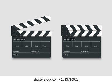 с realistas perdieron y abrieron el Clapperboard. Clapp Board for Movie Film.