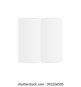 Realistic opened fold Paper Sheet