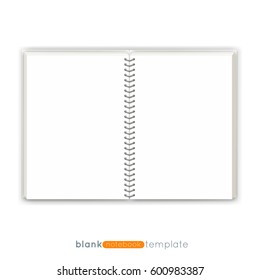 Realistic opened notebook mock up for corporate identity design