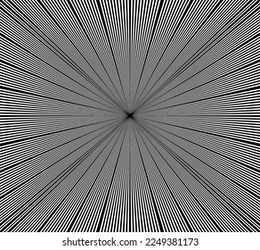 realistic optical illusion deep tunnel background. Black and White Hypnotic 3D tunnel Background. Design of a seamless monochrome illusion.