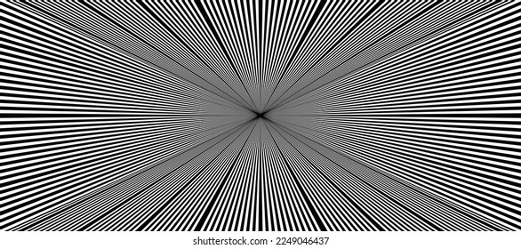 realistic optical illusion tunnel background. Black and White Hypnotic 3D tunnel Background. Design of a seamless monochrome illusion.