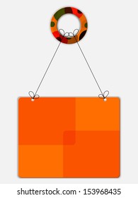 Realistic orange banner on the threads