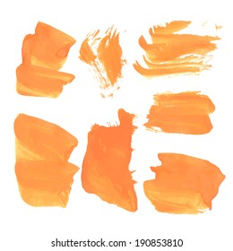 Realistic orange wet smears 1