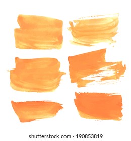 Realistic orange wet smears 