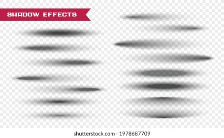 realistic oval shape shadows big set