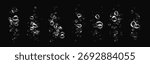 Realistic oxygen bubbles in water on a black background with fizzy sparkles and effervescent style. 