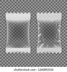 Realistic Pack Milk Or Juice Clear Transparent Packaging For Branding. EPS10 Vector