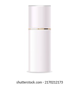 Realistic package for body cosmetic. Container lotion, tonic, serum, cream, bottle mockup isolated vector, package bottle cosmetic
