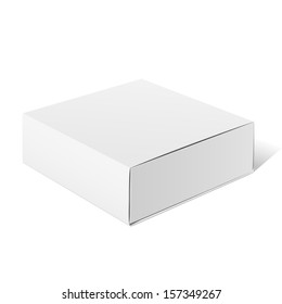 Blank Closed Paper Square Box Isolated Stock Illustration 323601827