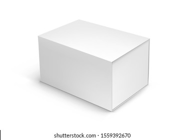 Realistic Package Cardboard Pull And Slide Drawer Box. EPS10 Vector