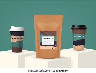 Realistic packaging isolated for branding or advertising. Vector 3d illustration.
