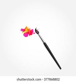 Vector de acuarela de pincel de pintura realista