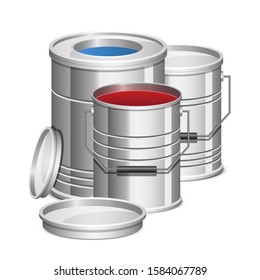 Realistic paint can vector design illustration isolated on white background