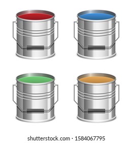 Realistic paint can vector design illustration isolated on white background