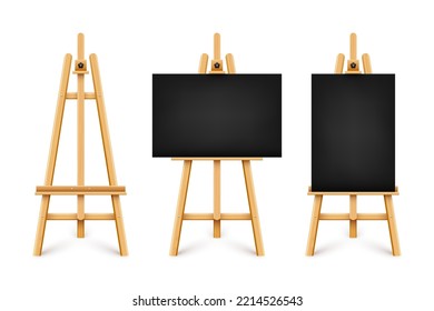 White Easel On White Background Watercolor Mockup On Black