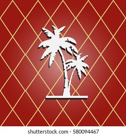Realistic Palm Tree Silhouette