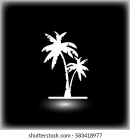Realistic Palm Tree Silhouette