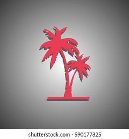 Realistic Palm Tree Silhouette