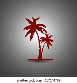 Realistic Palm Tree Silhouette