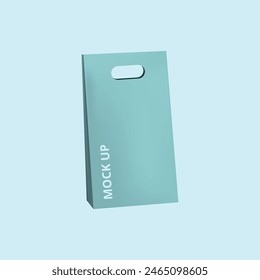 Realistic Paper Bag Mockup Design Template