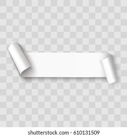 realistic paper banners. curved ribbons. Vector illustration.