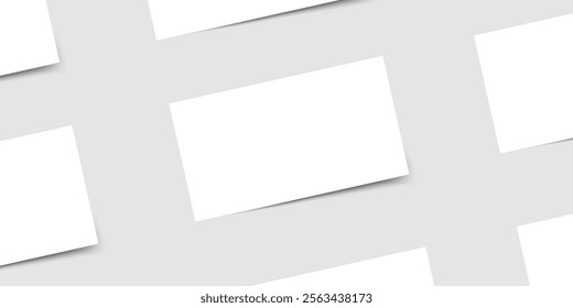 Realistic paper card mockup for your Business design template. Blank empty card mockup for poster.