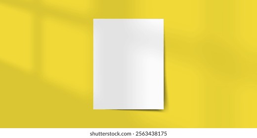 Realistic paper card mockup for your Business design template. Blank empty card mockup for poster.